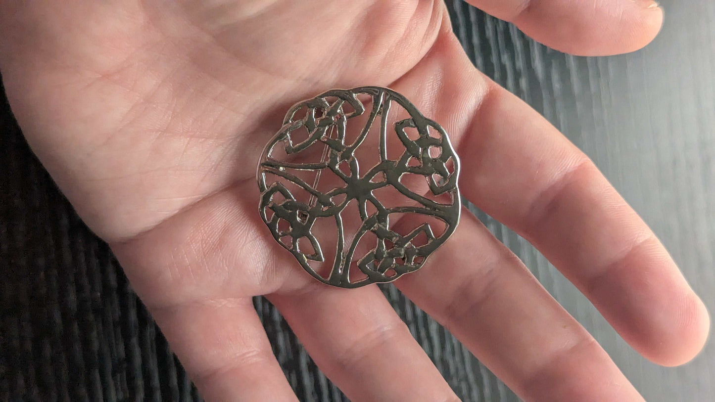 Silver Vintage Pin, Brooch, Celtic | Crystal Arborist