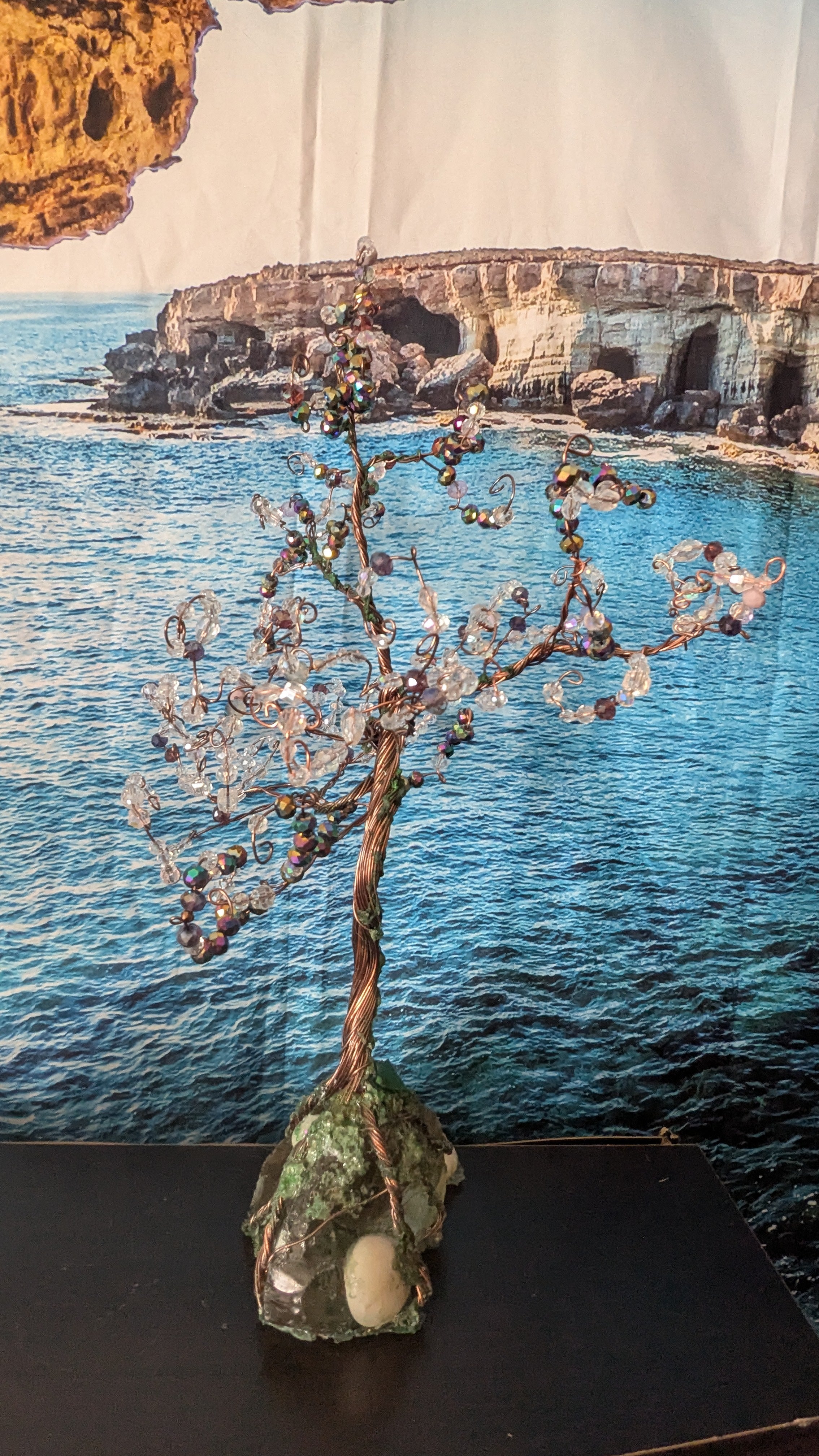 Glass Wirewrapped Tree, Handmade - Crystal Arborist