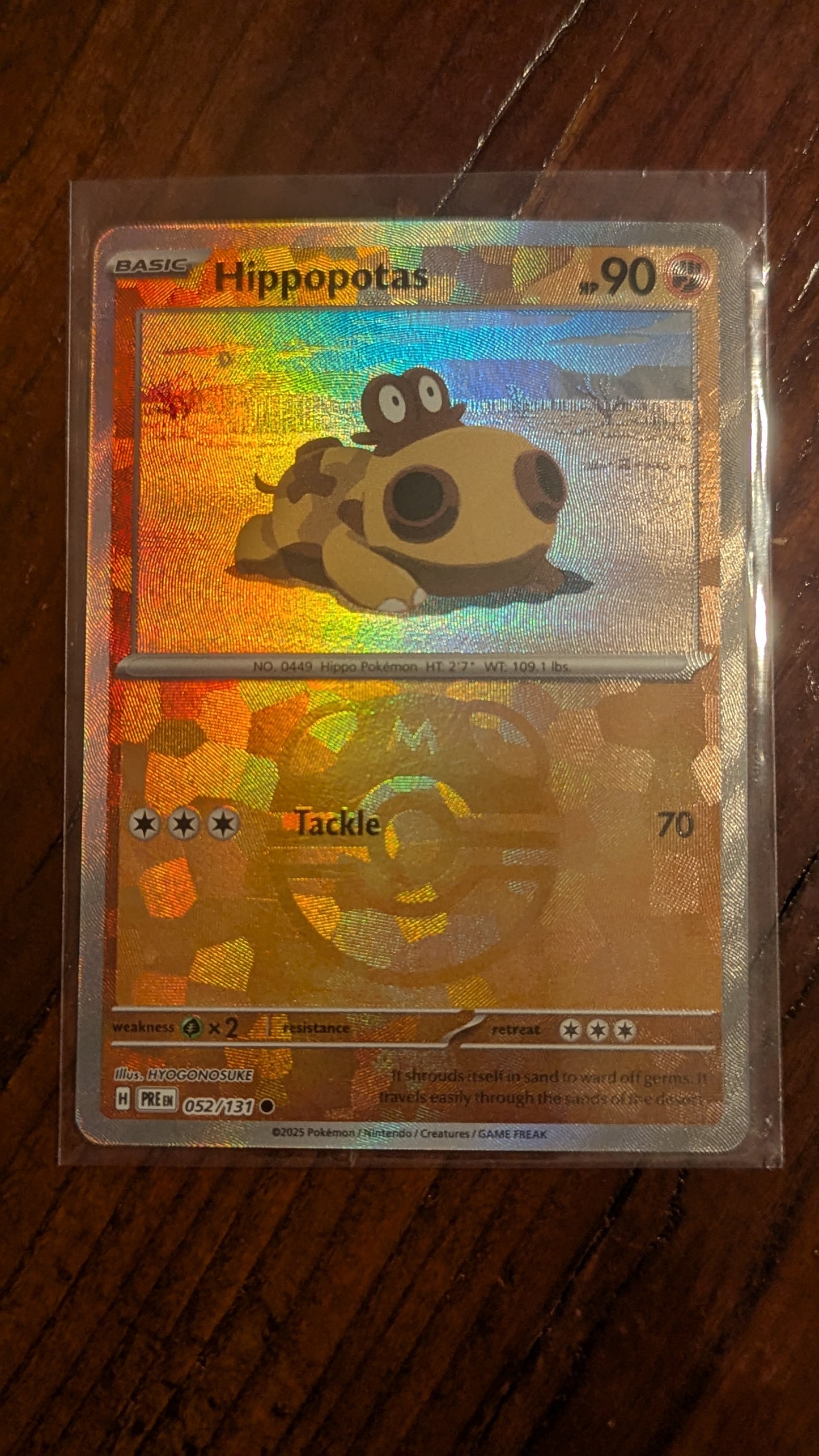 Hippoptas, Masterball, 052/131, Holographic Pokemon Card, 2025 | Crystal Arborist