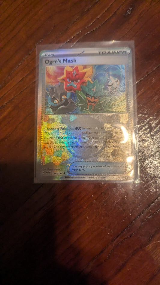 Ogre's Mask, #118/131, Near Mint, Excellent Condition, Pokeball, Trainer Card | Crystal Arborist