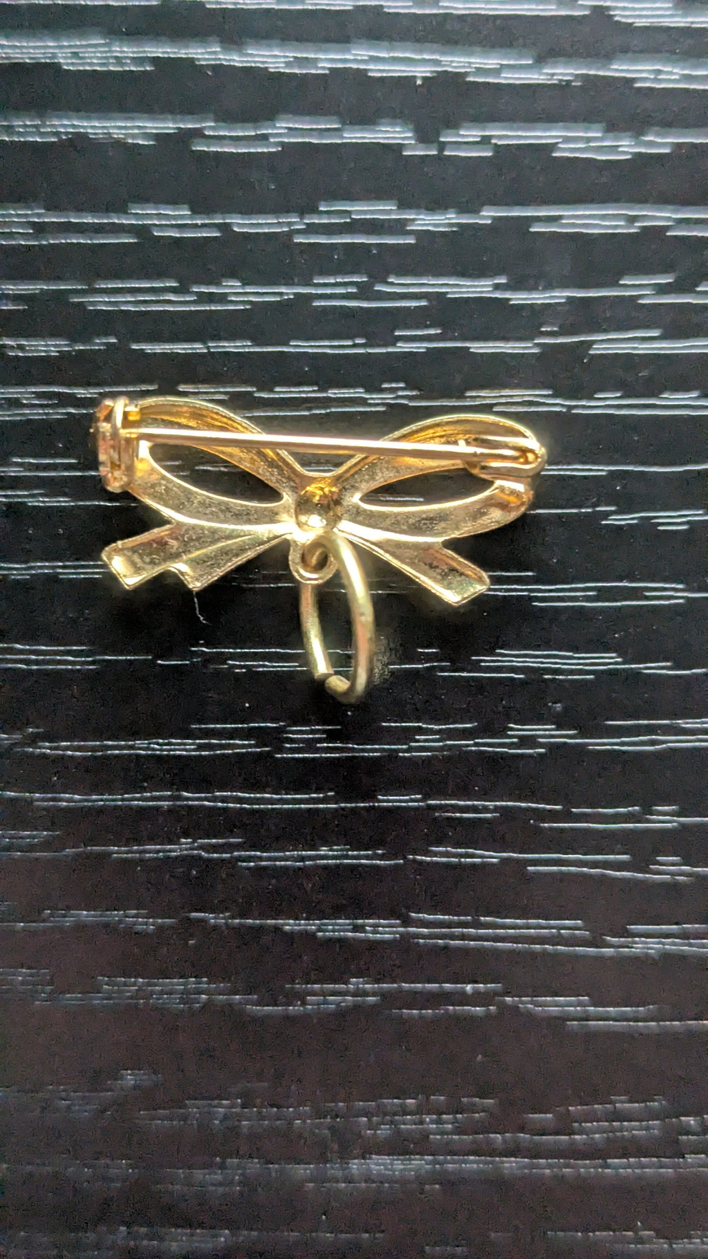 Tiny Vintage Bowtie Pin, For Wearing or Crafting