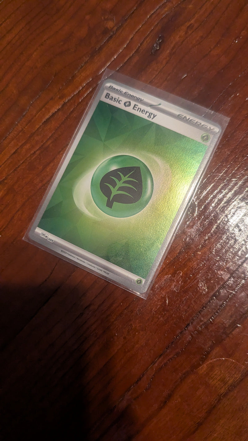 Basic Grass Energy, #009, 2024, Pokemon Card | Crystal Arborist