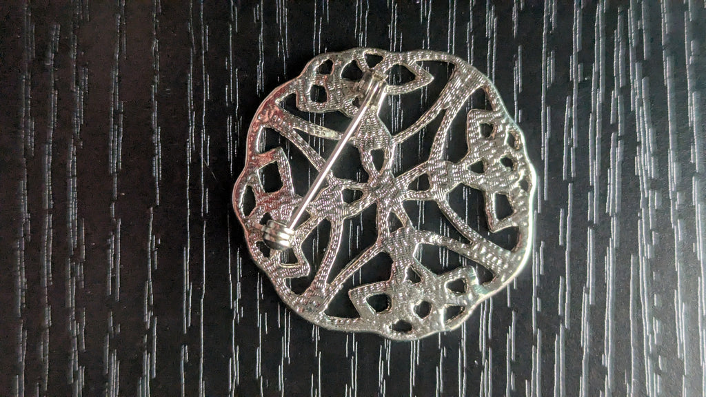 Silver Vintage Pin, Brooch, Celtic