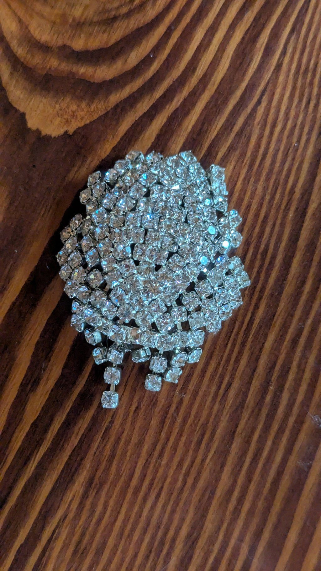 Sparkling Vintage Rhinestone Pin, Stunning, Statement Piece